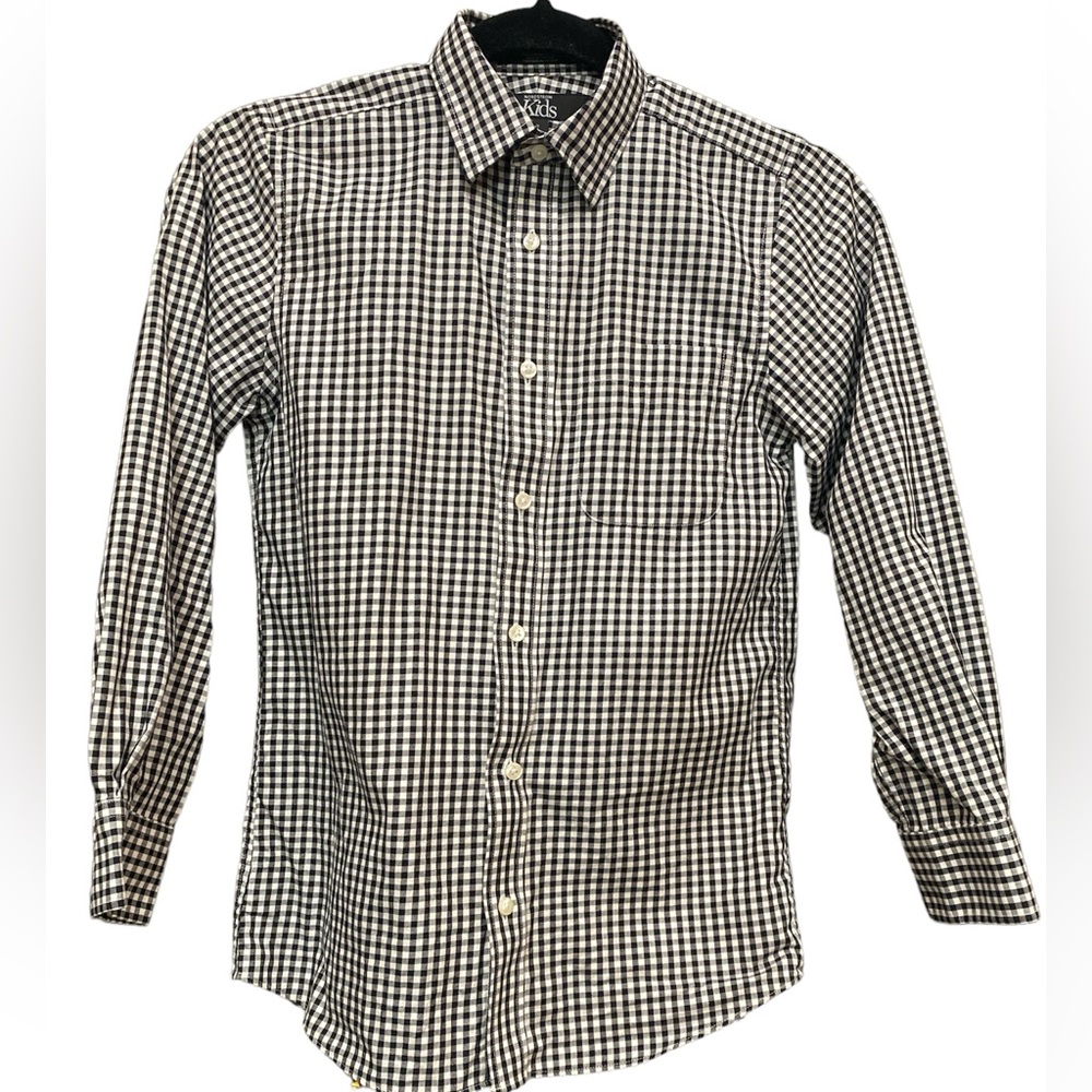 Nordstrom Kids Boys’ Black & White Check Dress Shirt